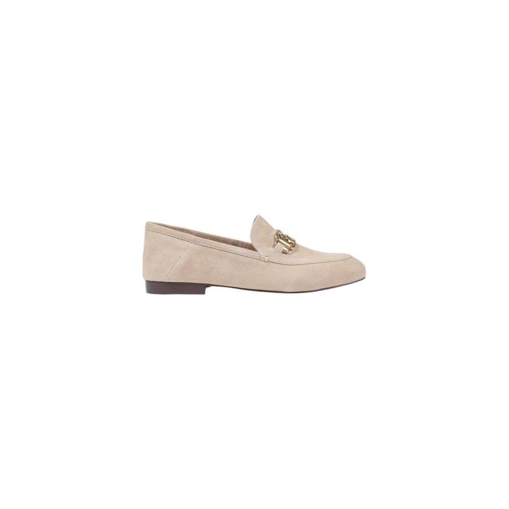 Beige Leather Platform