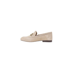 Beige Leather Platform
