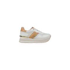 White Polyethylene Platform Sneakers