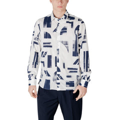 Blue Viscose Pattern Shirt