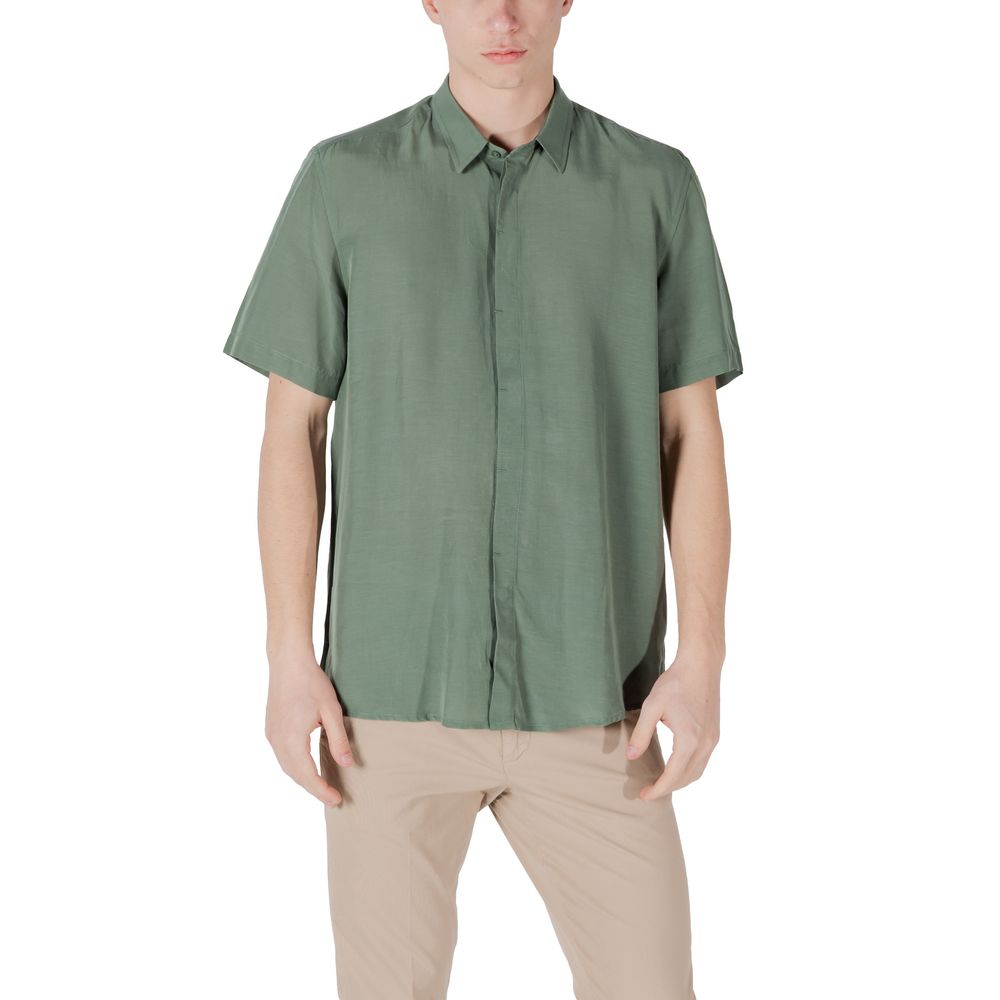 Bicolor Lyocell Shortsleeve Shirt