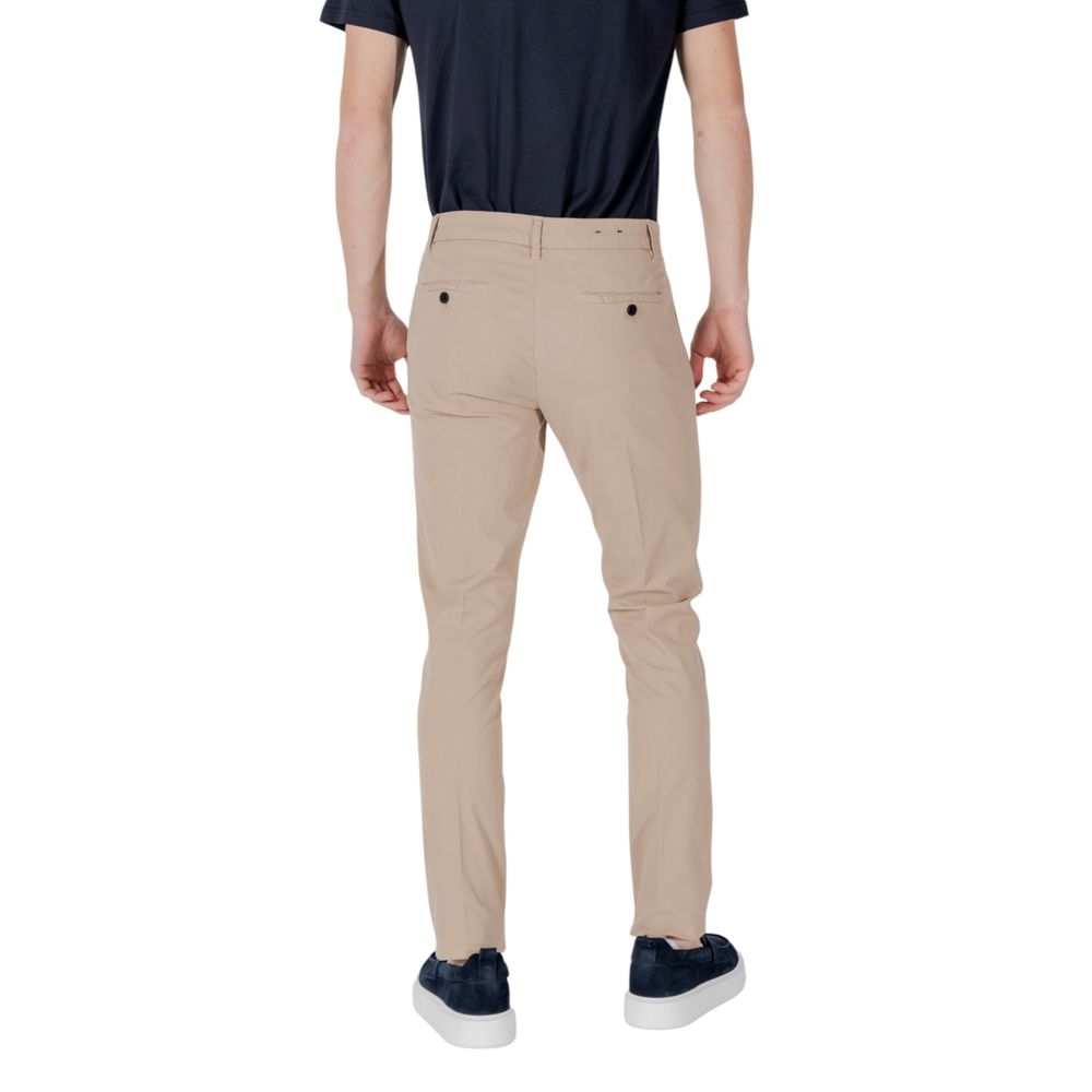 Beige Cotton Skinny Pant