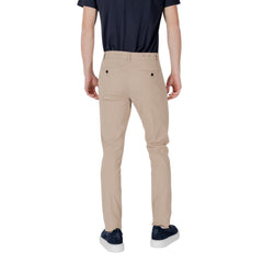 Beige Cotton Skinny Pant