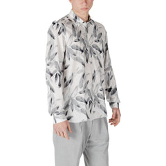 White Viscose Pattern Shirt