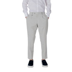 Gray Polyester Dress Pants
