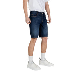 Blue Cotton Bermuda Shorts