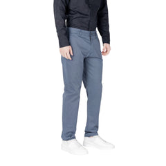 Blue Cotton Skinny Pants