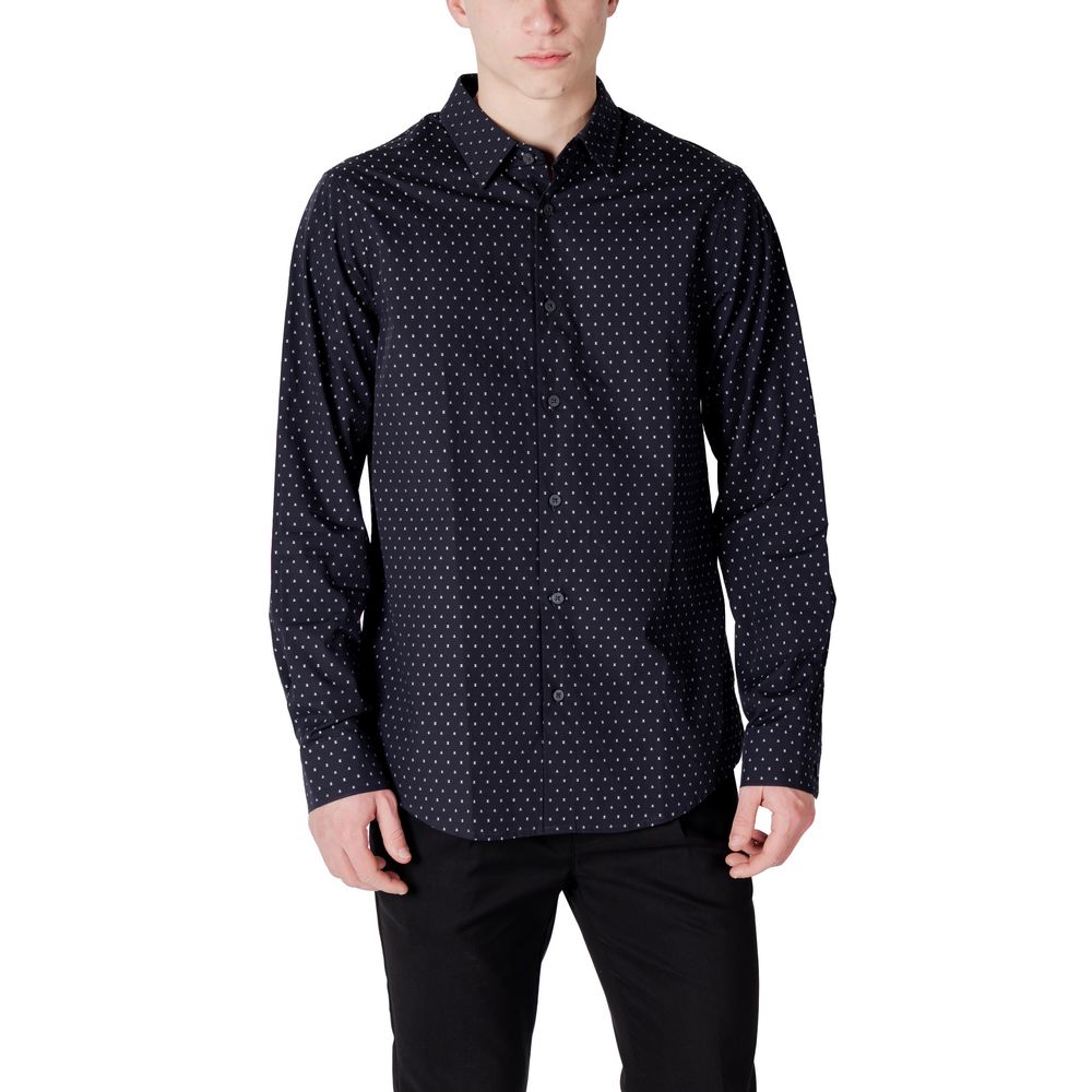 Blue Cotton Pattern Shirt