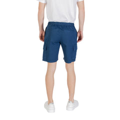 Blue Cotton Bermuda Shorts