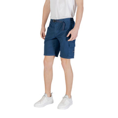 Blue Cotton Bermuda Shorts