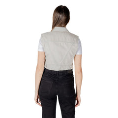 Light Blue Cotton Sleveless Jacket