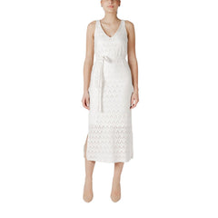 Beige Recycled Polyester Midi