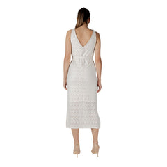 Beige Recycled Polyester Midi