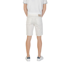 White Cotton Bermuda Shorts