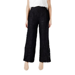 Black Cotton Casual Pants