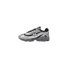 Silver Synthetic Athletic Sneakers