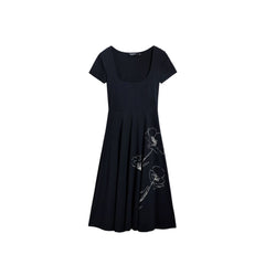 Black Cotton Midi