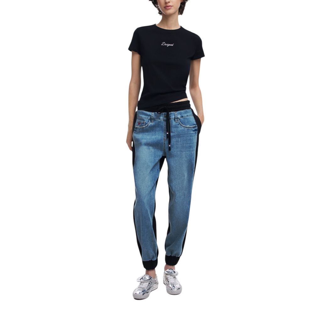 Black Cotton Mom Jean