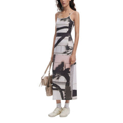 Beige Polyester Long