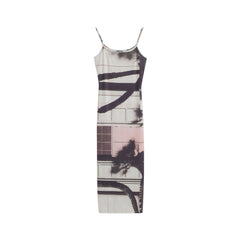 Beige Polyester Long