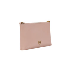Pink Leather Clutch Bag