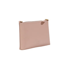 Pink Leather Clutch Bag