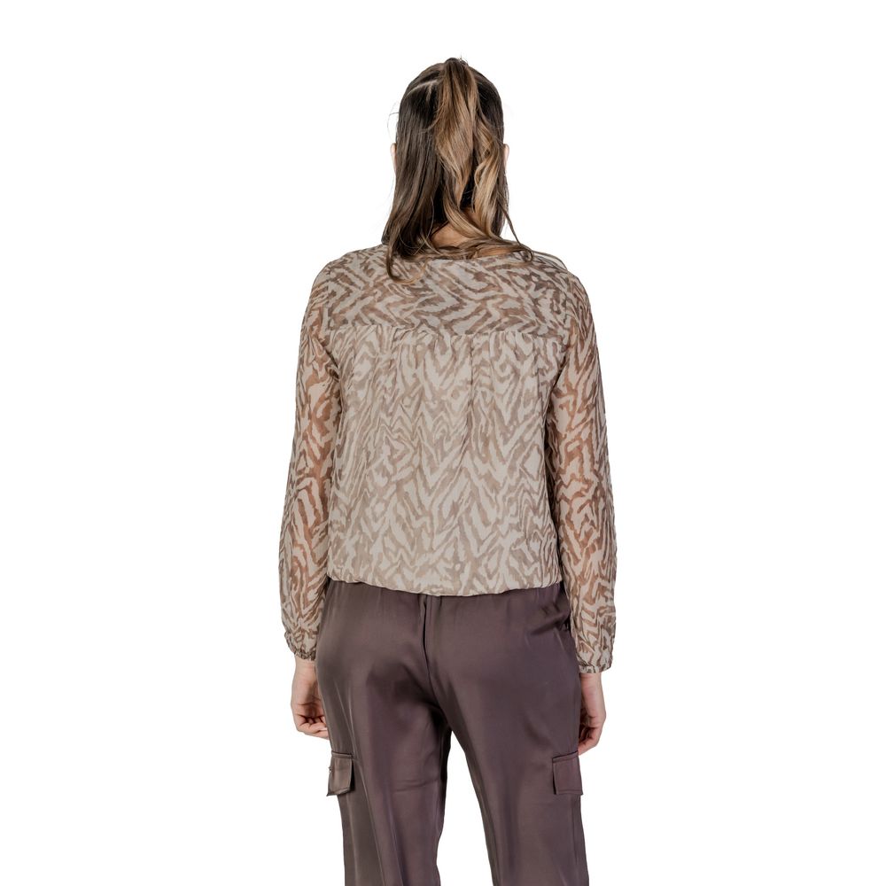 Beige Polyester Blouse