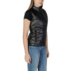 Black Polyamide Sleveless Jacket