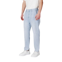 Blue Cotton Slim Fit Jeans