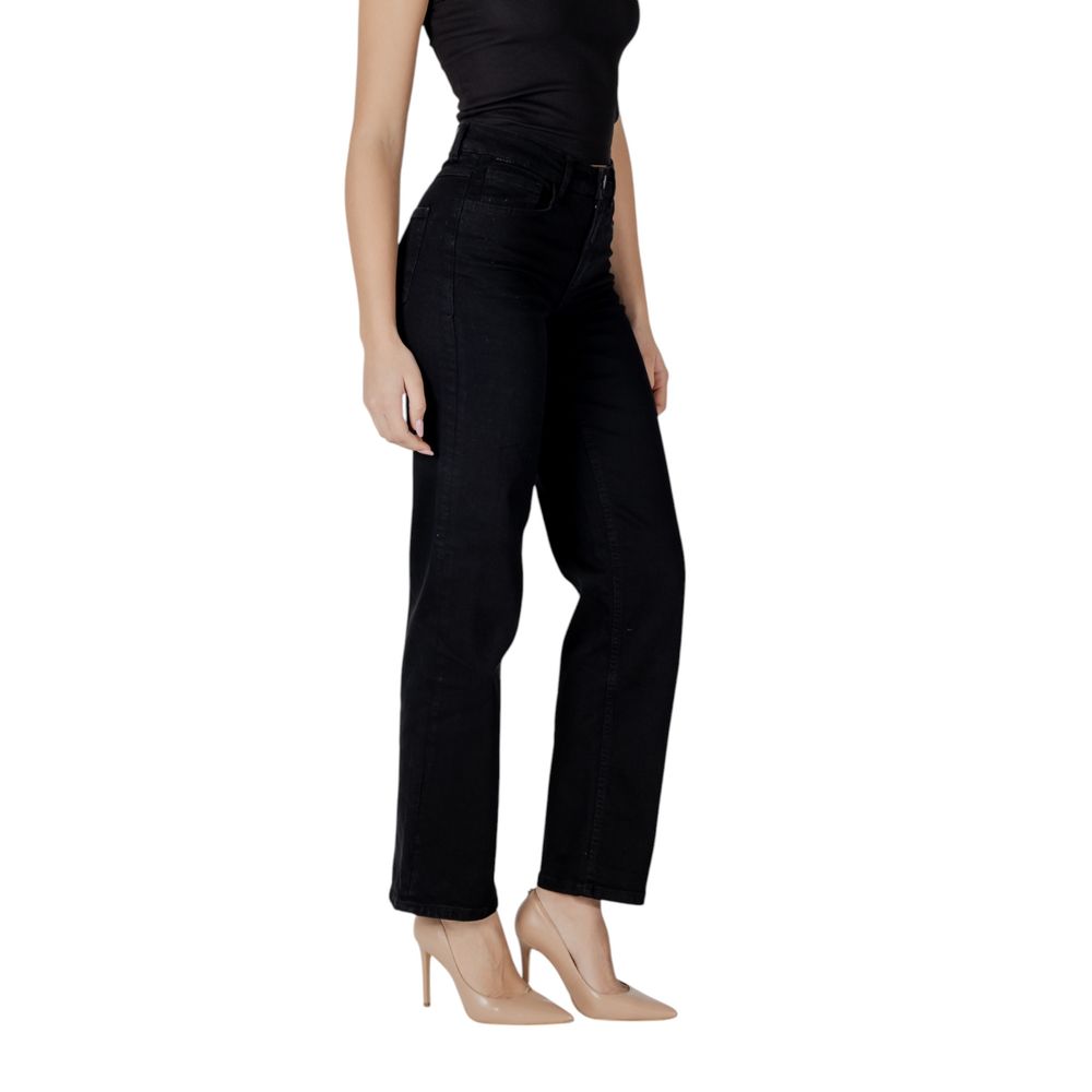 Black Cotton Relaxed Fit Jean