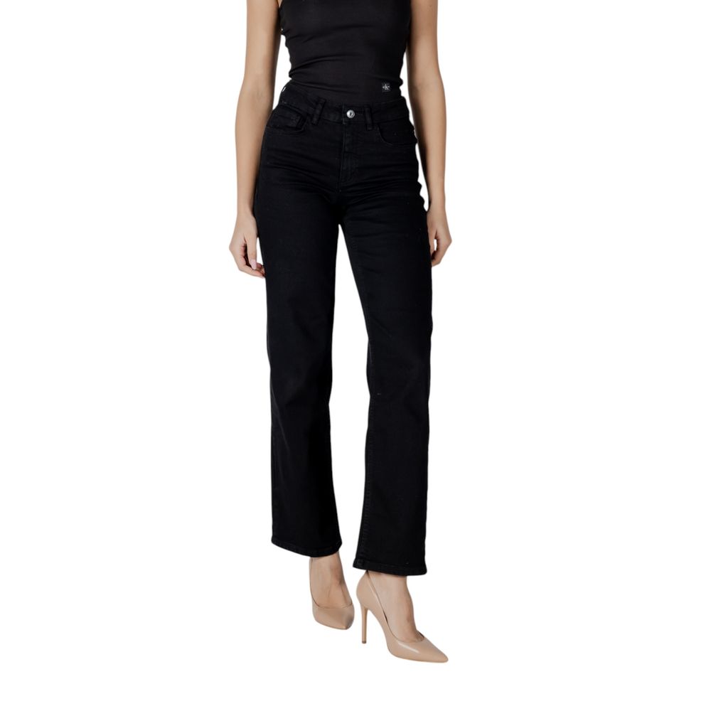 Black Cotton Relaxed Fit Jean
