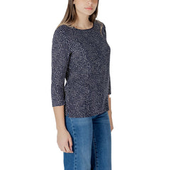 Blue Viscose Long Sleeve T-Shirt