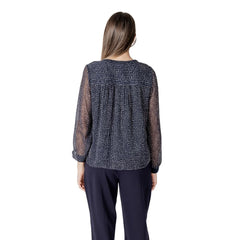 Blue Polyester Blouse