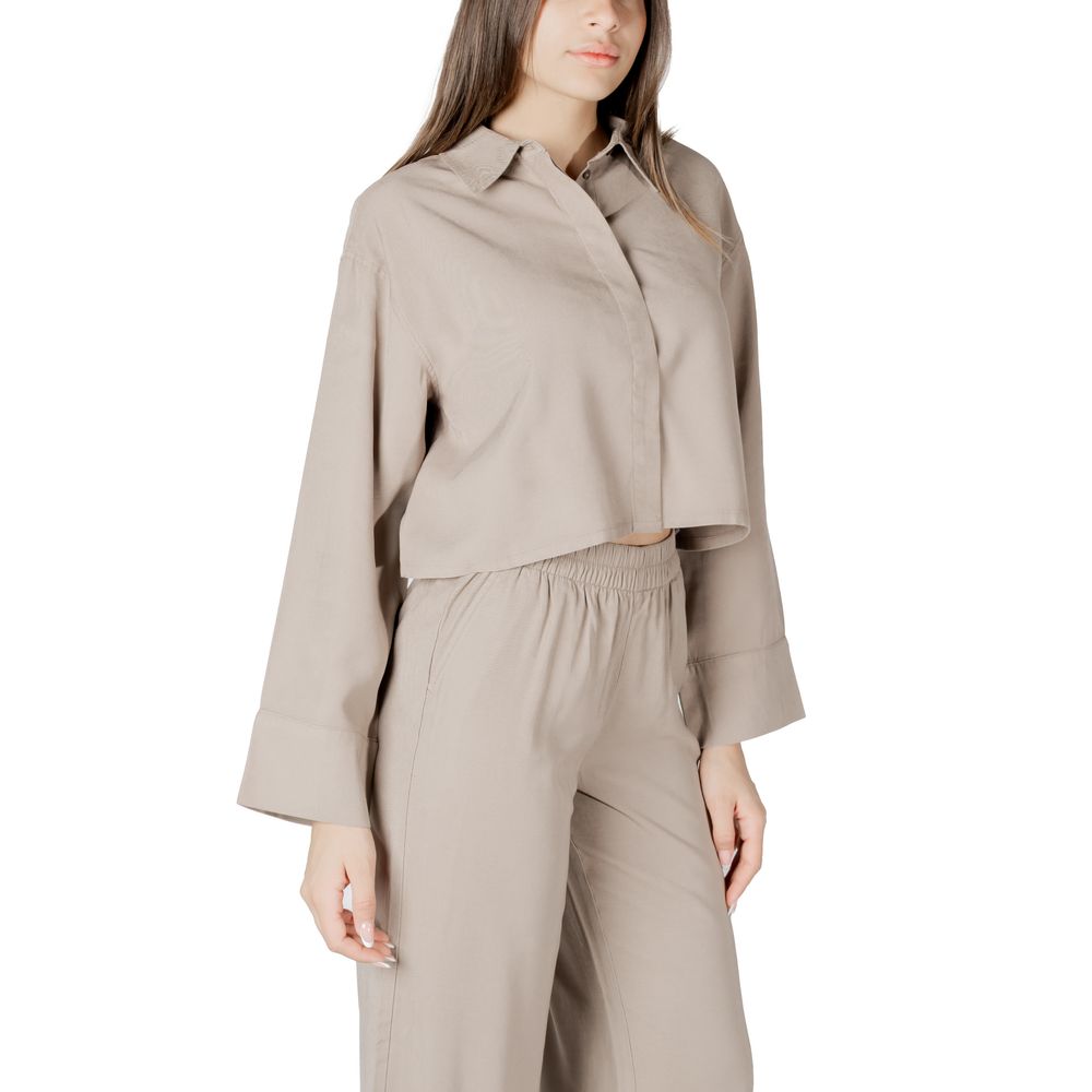 Beige Viscose Blouse