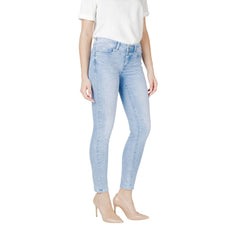 Light Blue Cotton Skinny Jeans