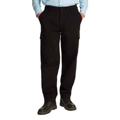 Black Cotton Cargo Pants