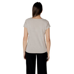 Beige Polyester T-Shirt