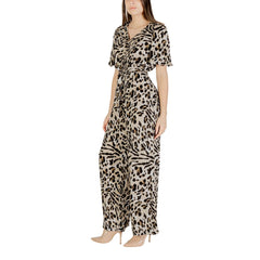 Beige Viscose Jumpsuit