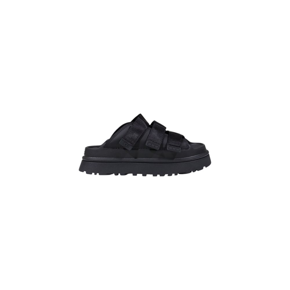 Black Artificial Leather Platform