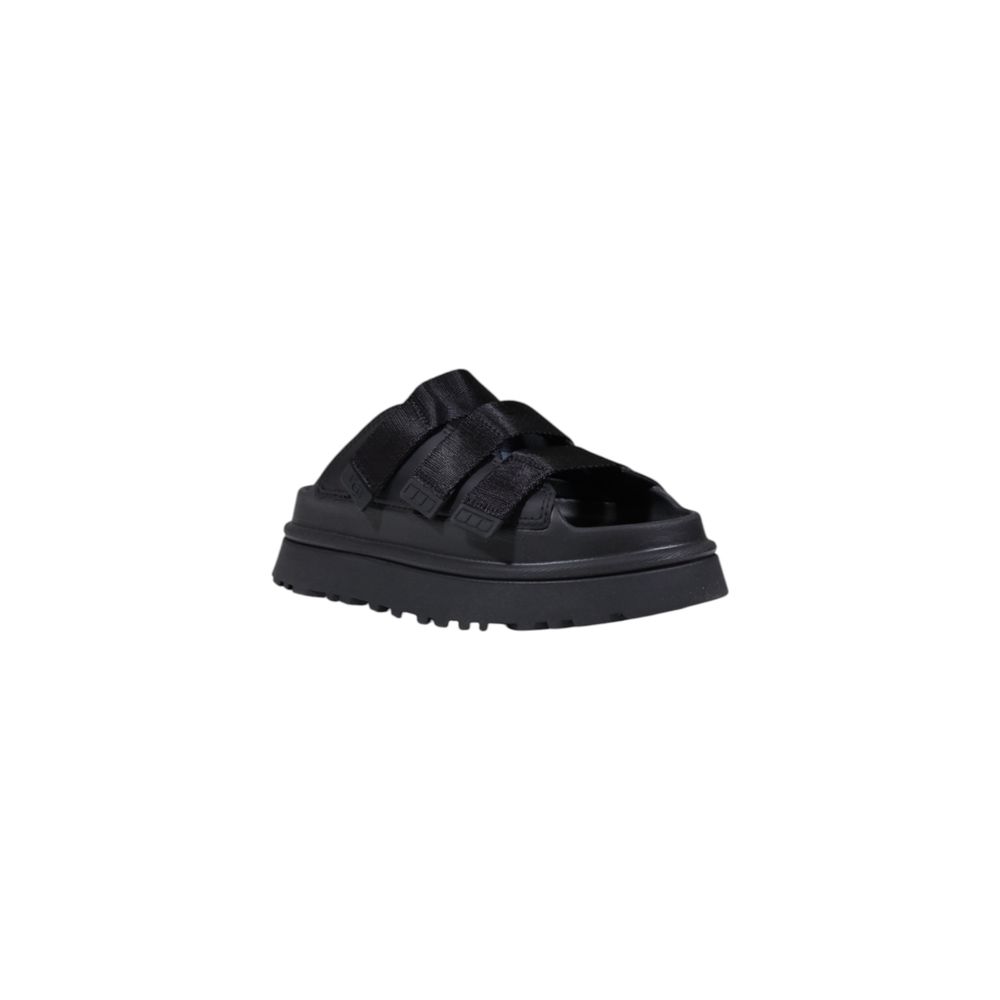 Black Artificial Leather Platform