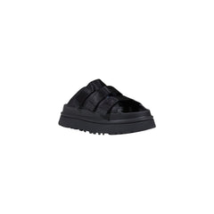 Black Artificial Leather Platform
