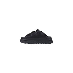 Black Artificial Leather Platform
