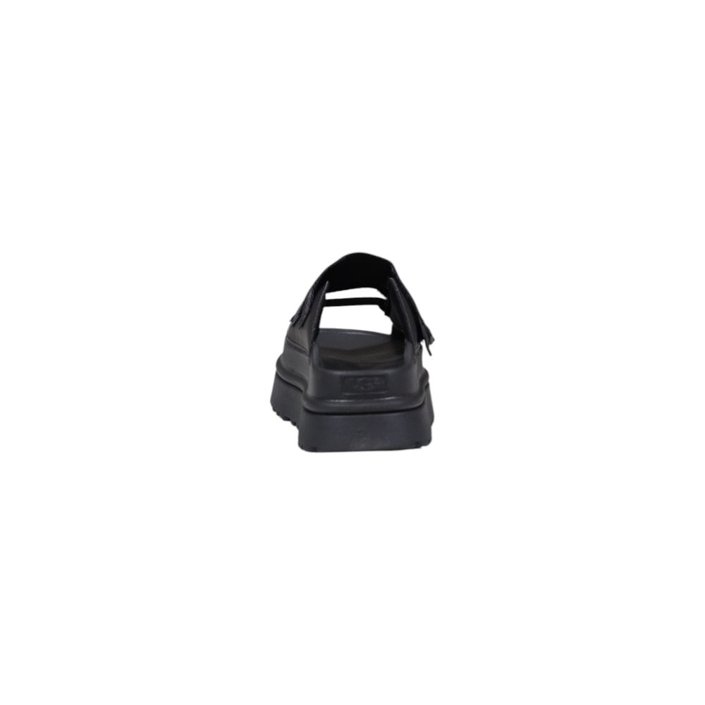 Black Artificial Leather Platform
