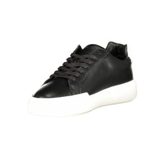 Black Leather Men Sneaker