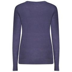 Blue Viscose Women Sweater