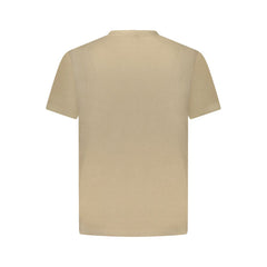 Brown Cotton Men T-Shirt