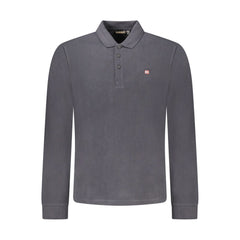 Black Cotton Men Polo Shirt
