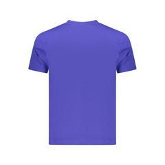 Blue Cotton Men T-Shirt
