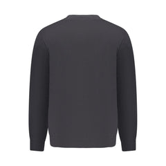 Black Cotton Men Sweater