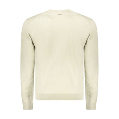Beige Cotton Men Sweater